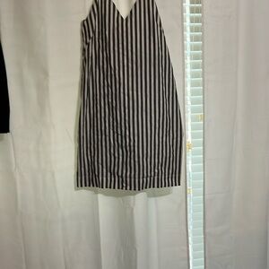 Everlane Polplin Black and White Striped Dress NEW Size 4